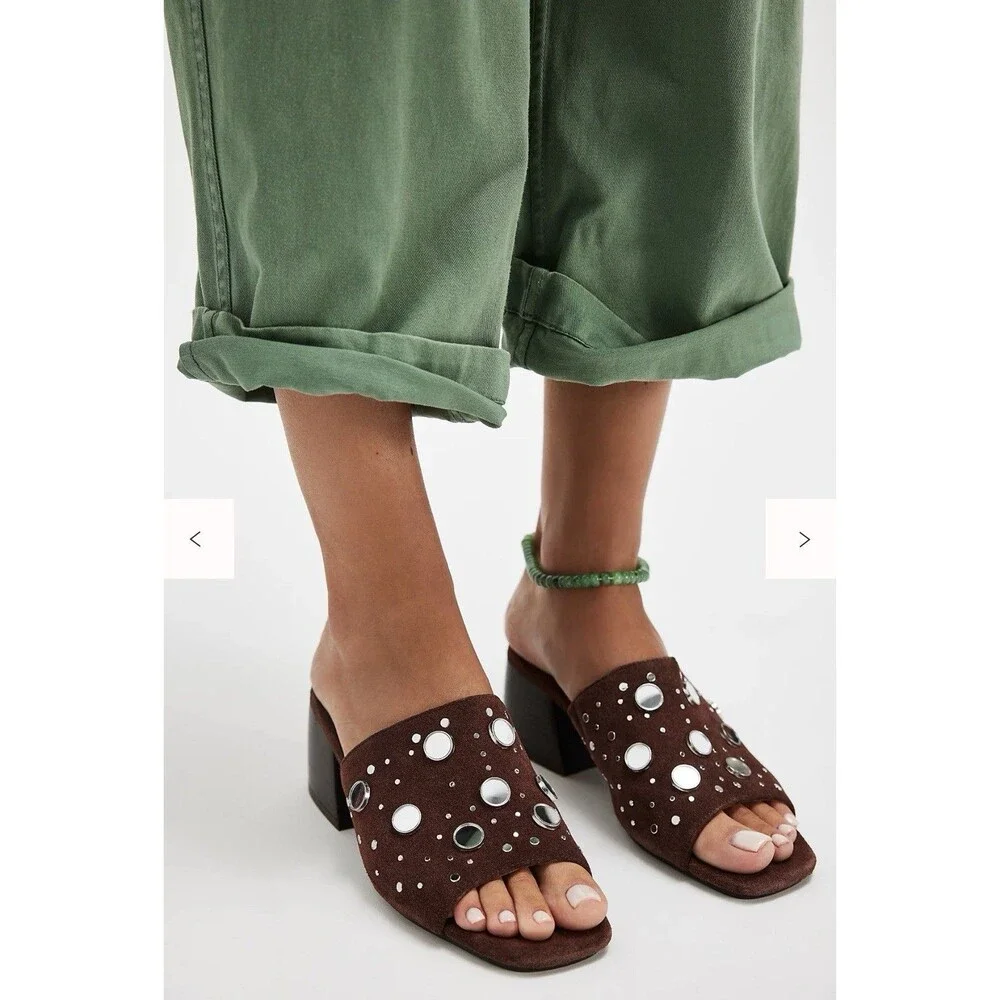 FREE PEOPLE Brown Mirage Mules. Sizes 6, 7 ,8
